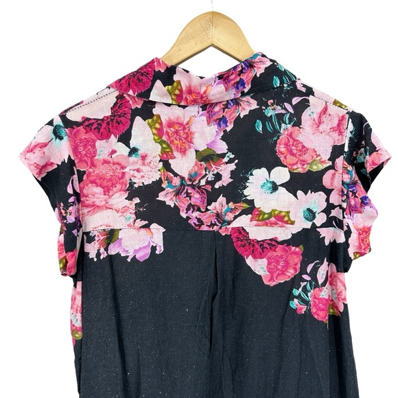 New CRISTINA VERGANI Midi Dress Linen Blend Button Made in Italy - Picture 5 of 8